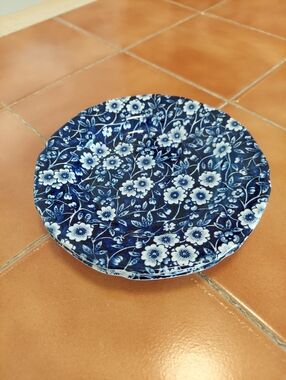 3 Crownford Calico Bread Plates